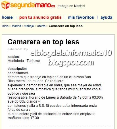 ofertas de empleo segunda mano
